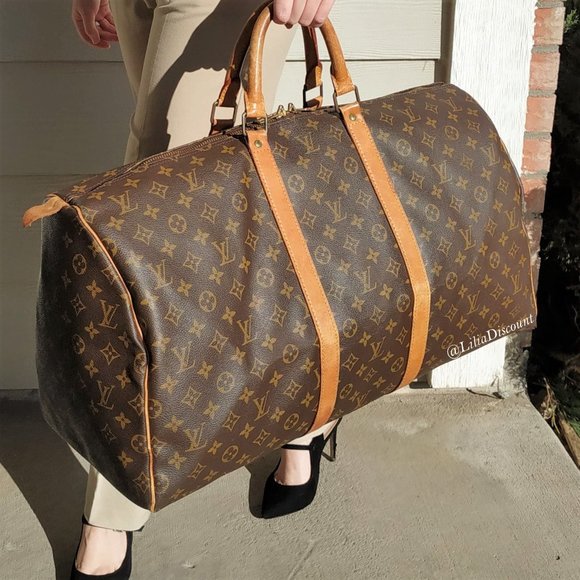 Louis Vuitton Handbags - Louis Vuitton Keepall 55 Brown Monogram Canvas
